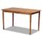 Baxton Studio Daymond Mid-Century Dark Brown Faux Leather and Walnut Brown Finished Wood 3-PC Dining Nook Set 186-11349-9305-Zoro - alternate 5